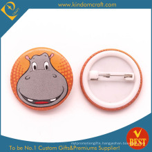 Hippo′s Big Smile Face Tin Button Badge for Gift or Souvenir